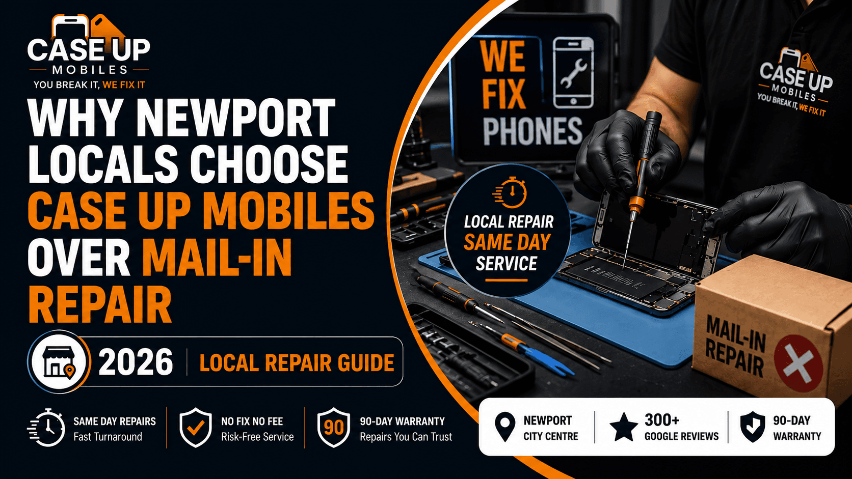Why Newport Locals Choose Case Up Mobiles Instead of Posting Their Phone Away for Repair