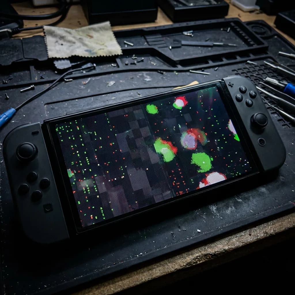 Switch OLED Dead Pixels - Before